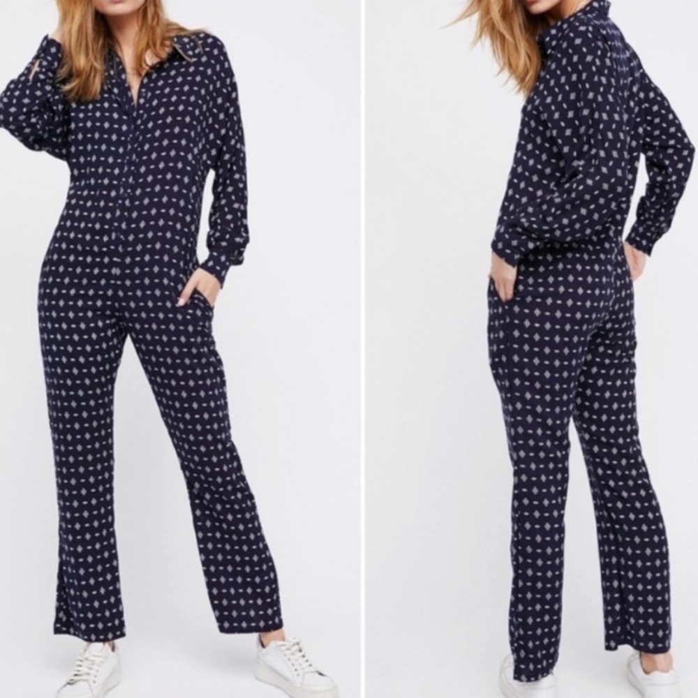 Free People Aztec Print Jumpsuit